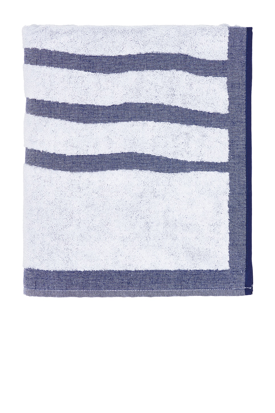 Jean Paul Gaultier Mariniere Beach Towel In White & Navy