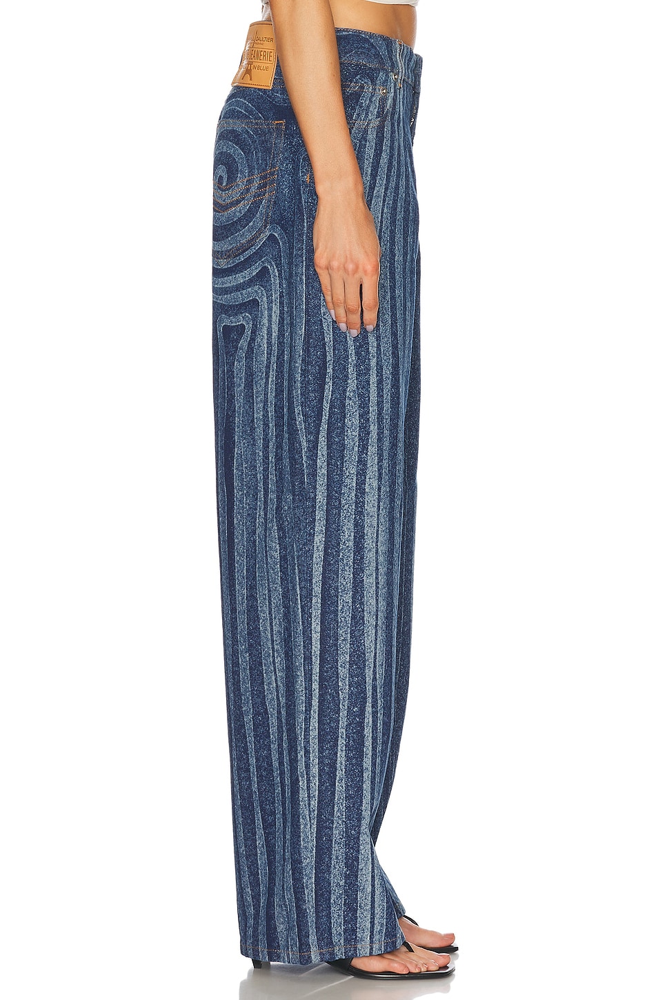 Jean Paul Gaultier Spiral Wide Leg Jeans thumbnail