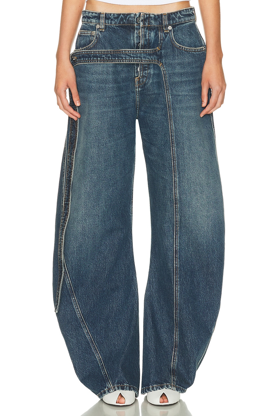 Jean Paul Gaultier Barrel Leg In Blue