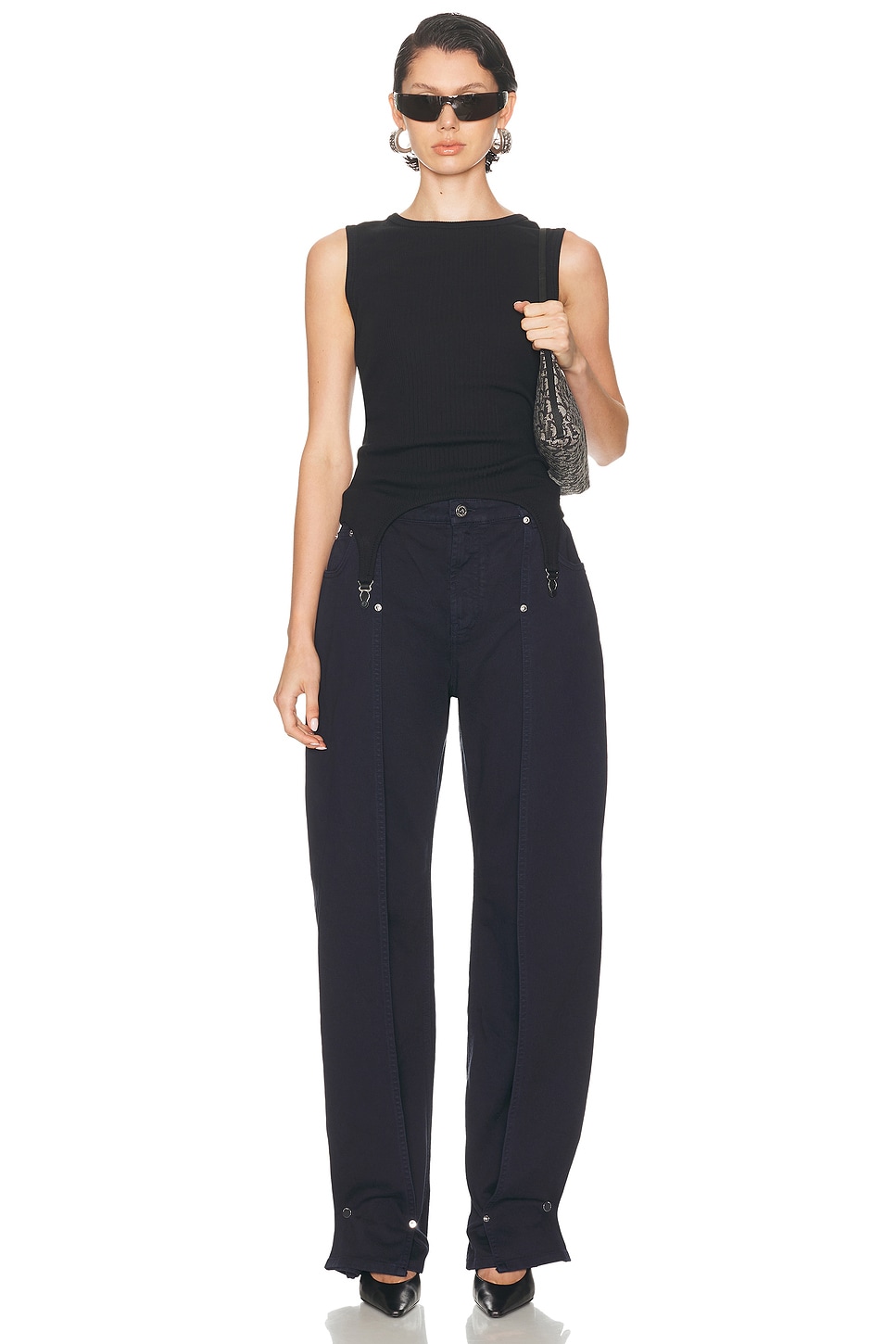 Jean Paul Gaultier Overdyed Upper Panel Denim Trouser