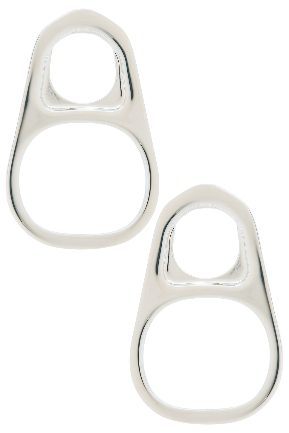 Image 1 of Jean Paul Gaultier Pull Tab Can Earrings in Silver