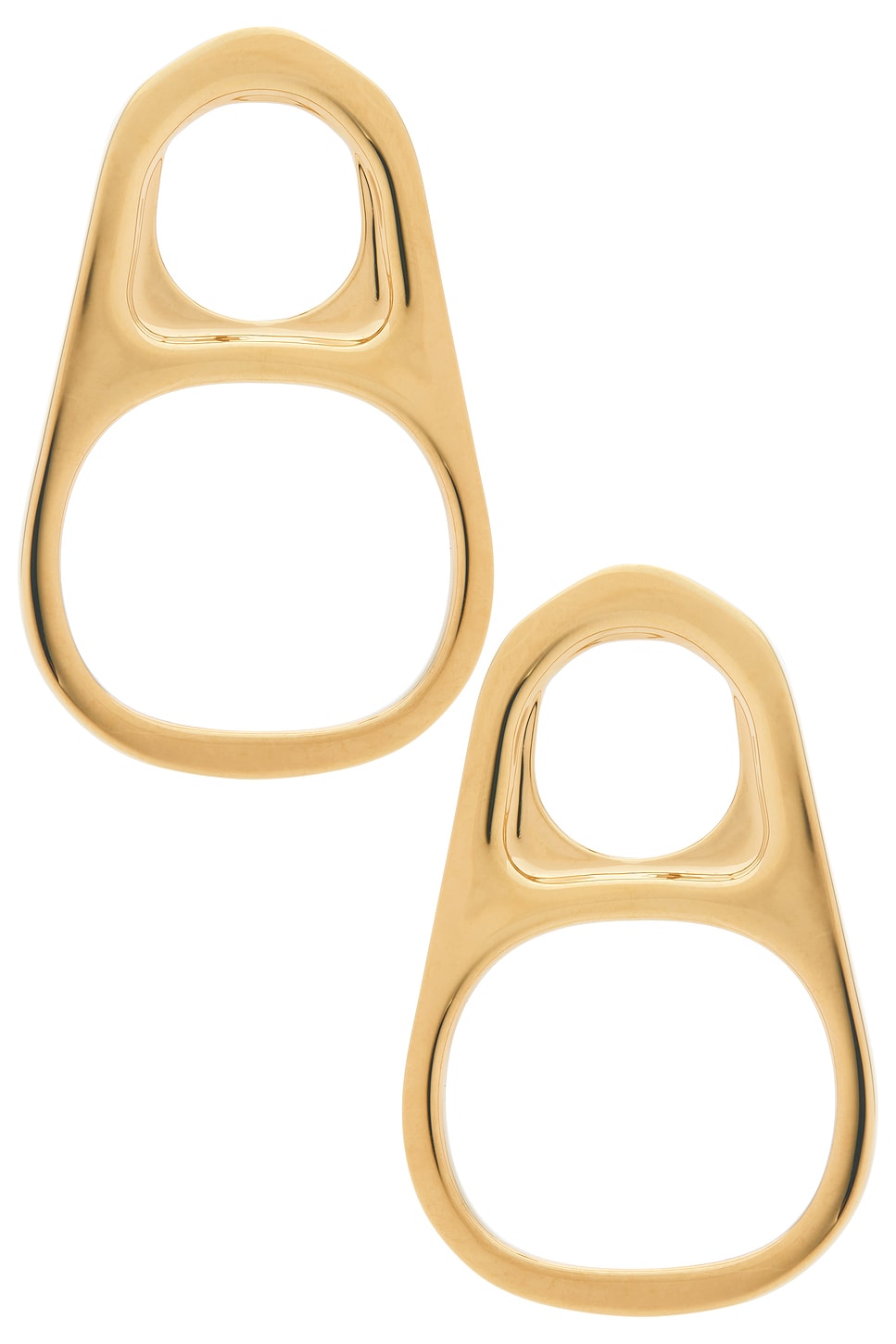 Image 1 of Jean Paul Gaultier Pull Tab Can Earrings in Gold