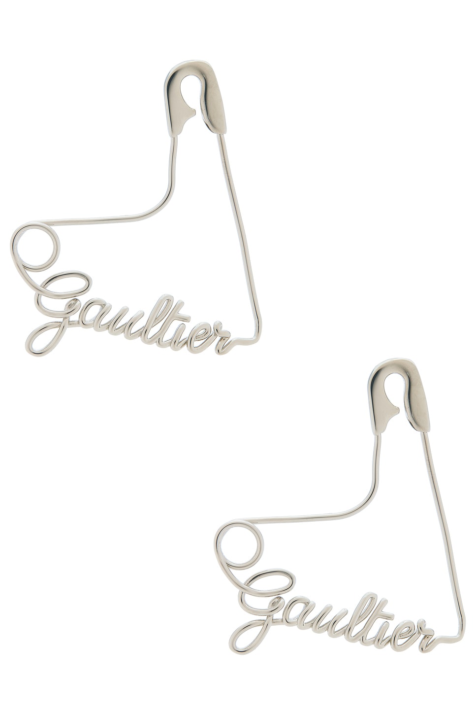 Image 1 of Jean Paul Gaultier Safety Pin Earring in Silver