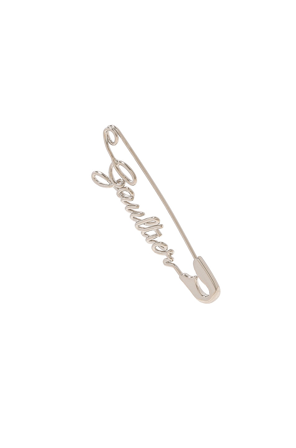 Image 1 of Jean Paul Gaultier Safety Pin Gaultier Mono Earring in Silver