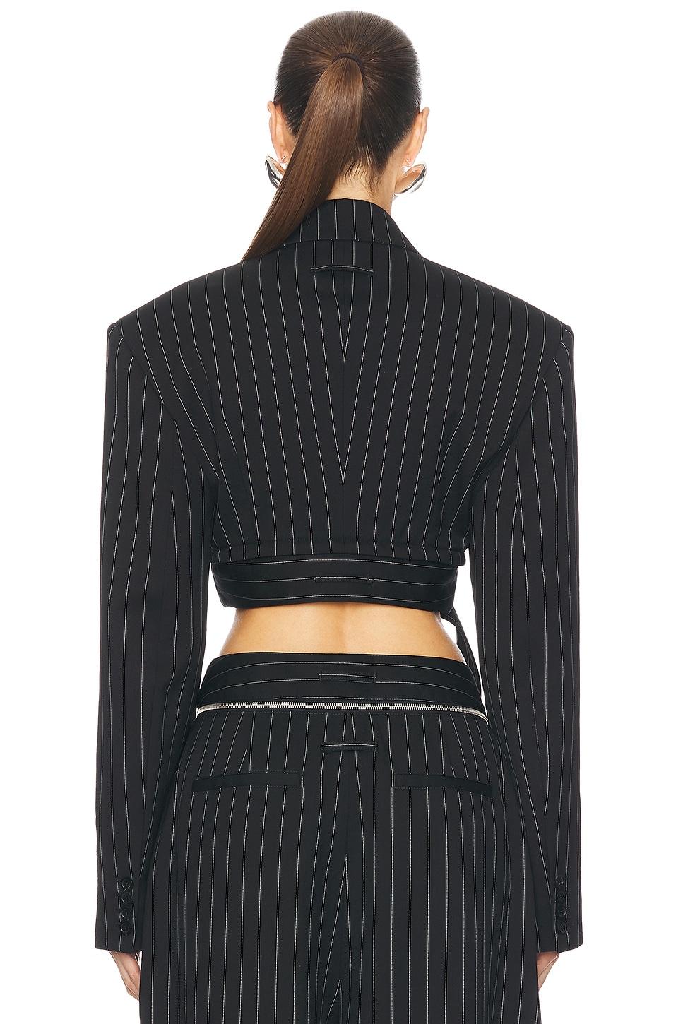 Jean Paul Gaultier Pinstripe Cropped Jacket