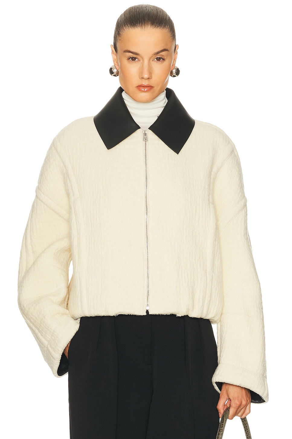 Bomber Jacket in Ivory