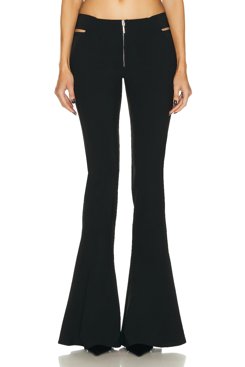 Jean Paul Gaultier X KNWLS Embroidered Flare Trouser in Black | FWRD