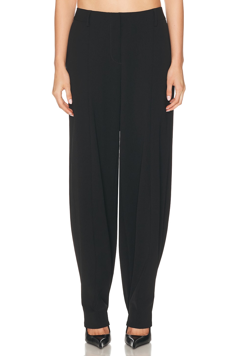 Jean Paul Gaultier Tailoring Undershoe Strap Pant In Black