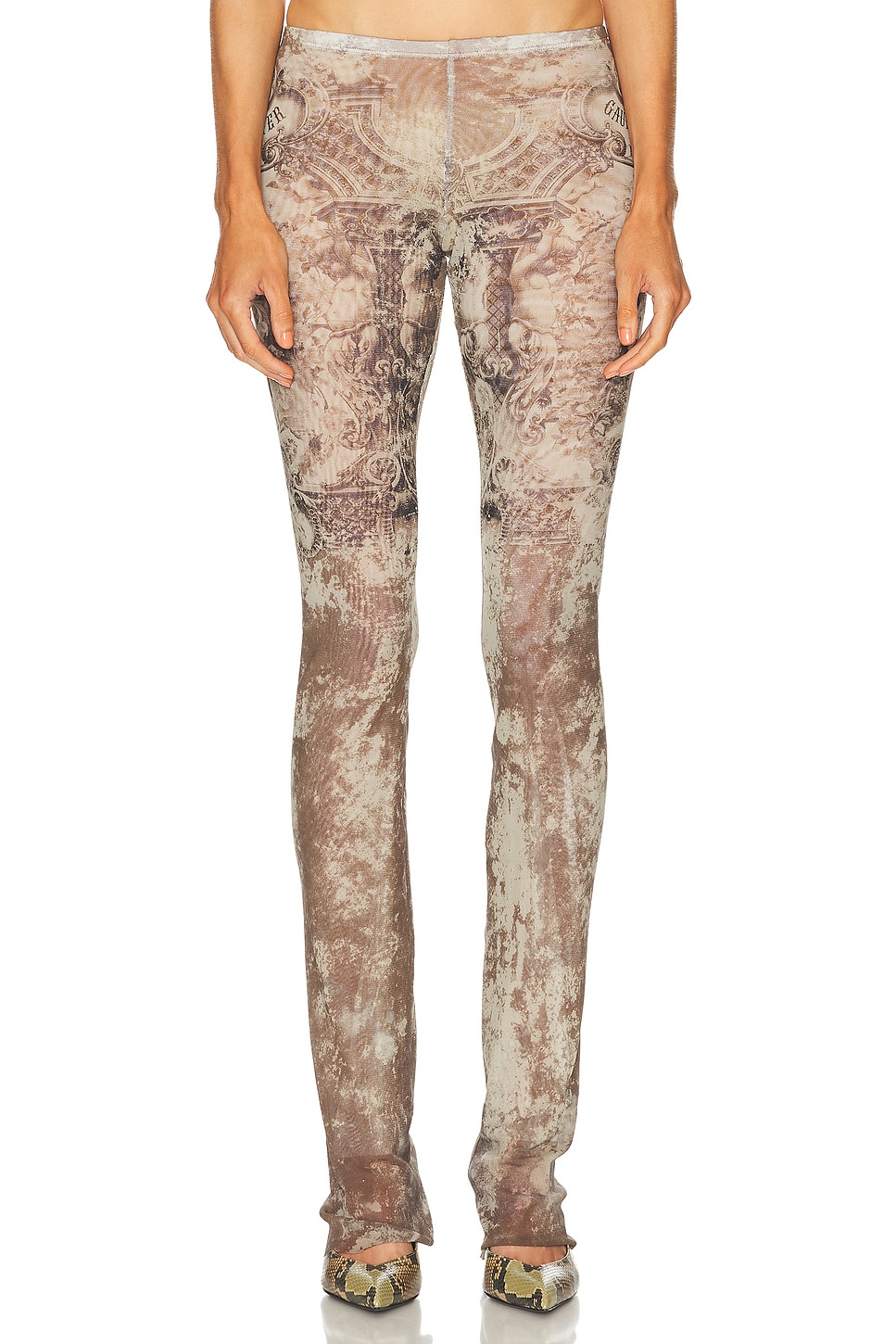 Image 1 of Jean Paul Gaultier M?daillon Trouser in Light Beige & Taupe