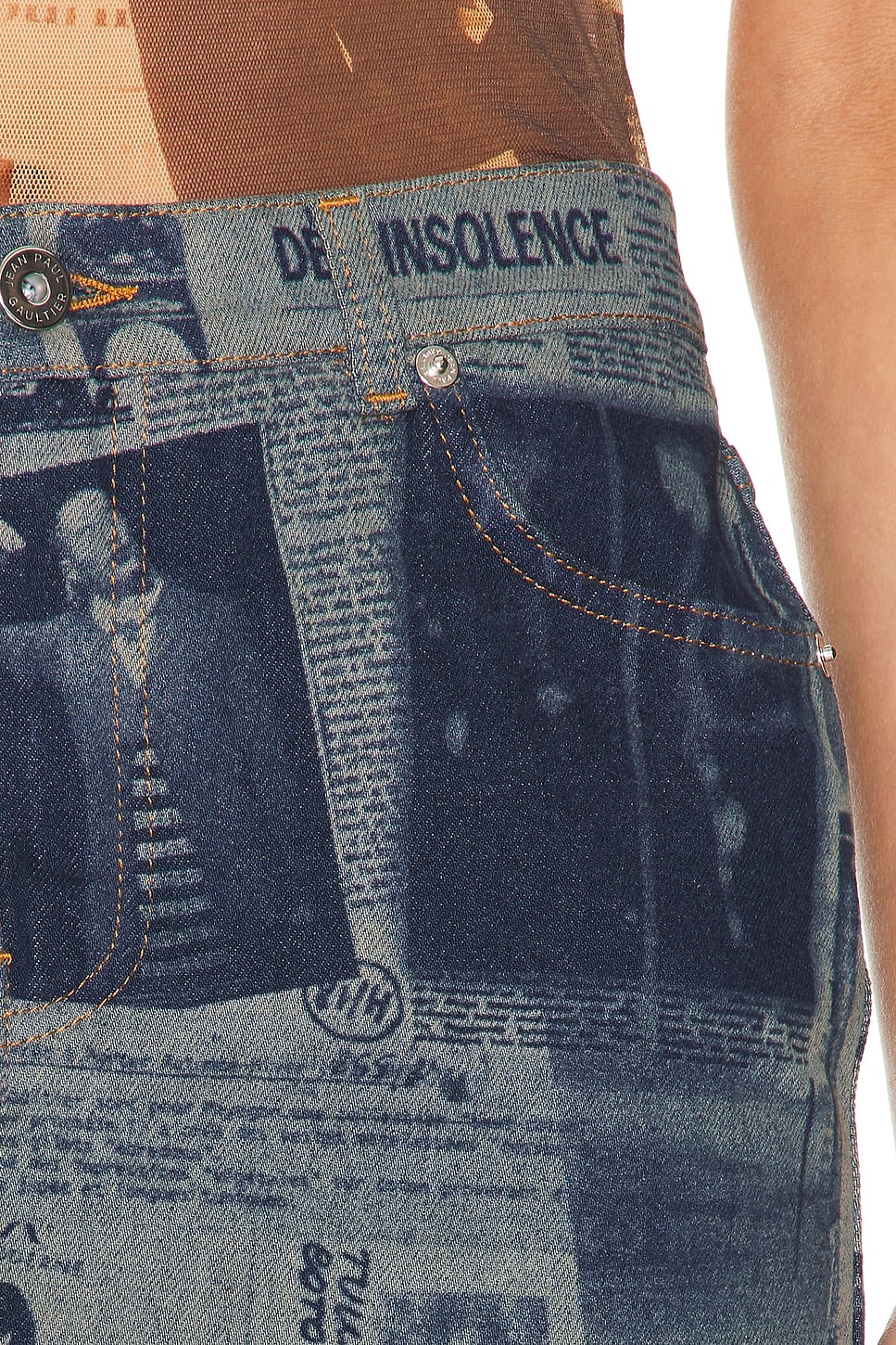 Jean Paul Gaultier Newspaper Print Mini Skirt