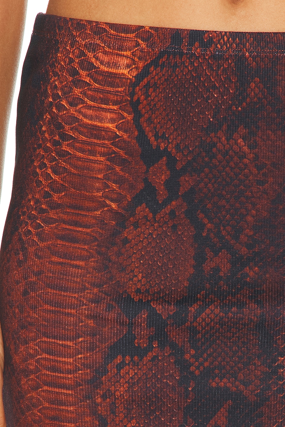 Python Mini Skirt Jean Paul Gaultier Cotton Ribbed Printed Python Mini Skirt in Brown ...