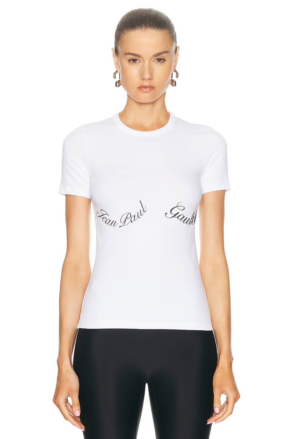Image 1 of Jean Paul Gaultier Cotton Baby Tee Shirt in White & Black