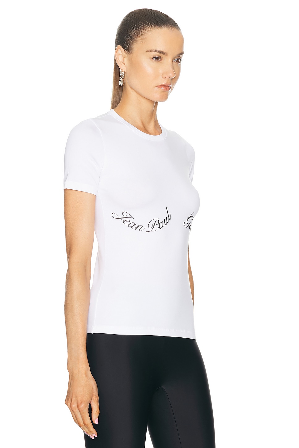 Shop Jean Paul Gaultier Cotton Baby Tee Shirt In White & Black