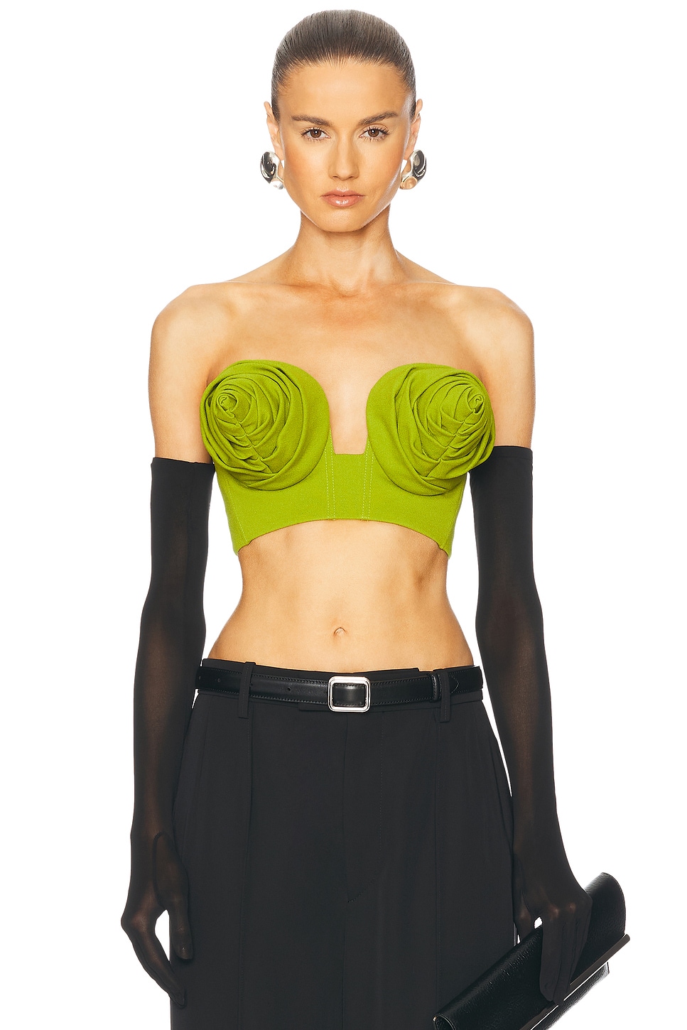 Image 1 of Jean Paul Gaultier Conic Cup Bra Top in Acid Green
