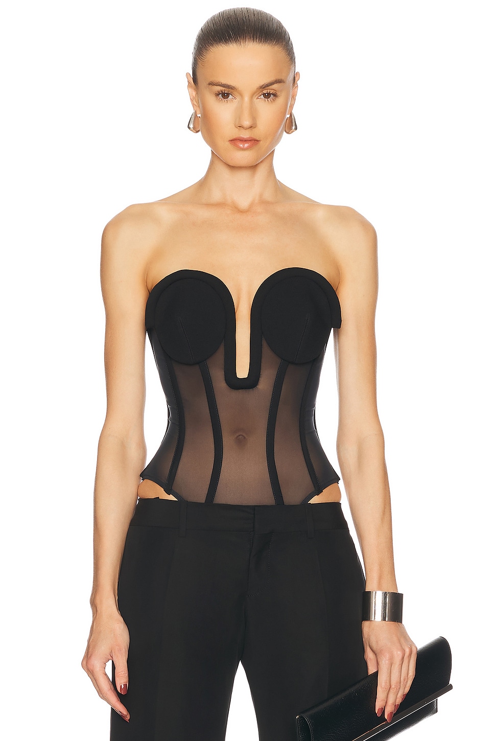 JEAN PAUL GAULTIER INSERTED CORSET BODYSUIT