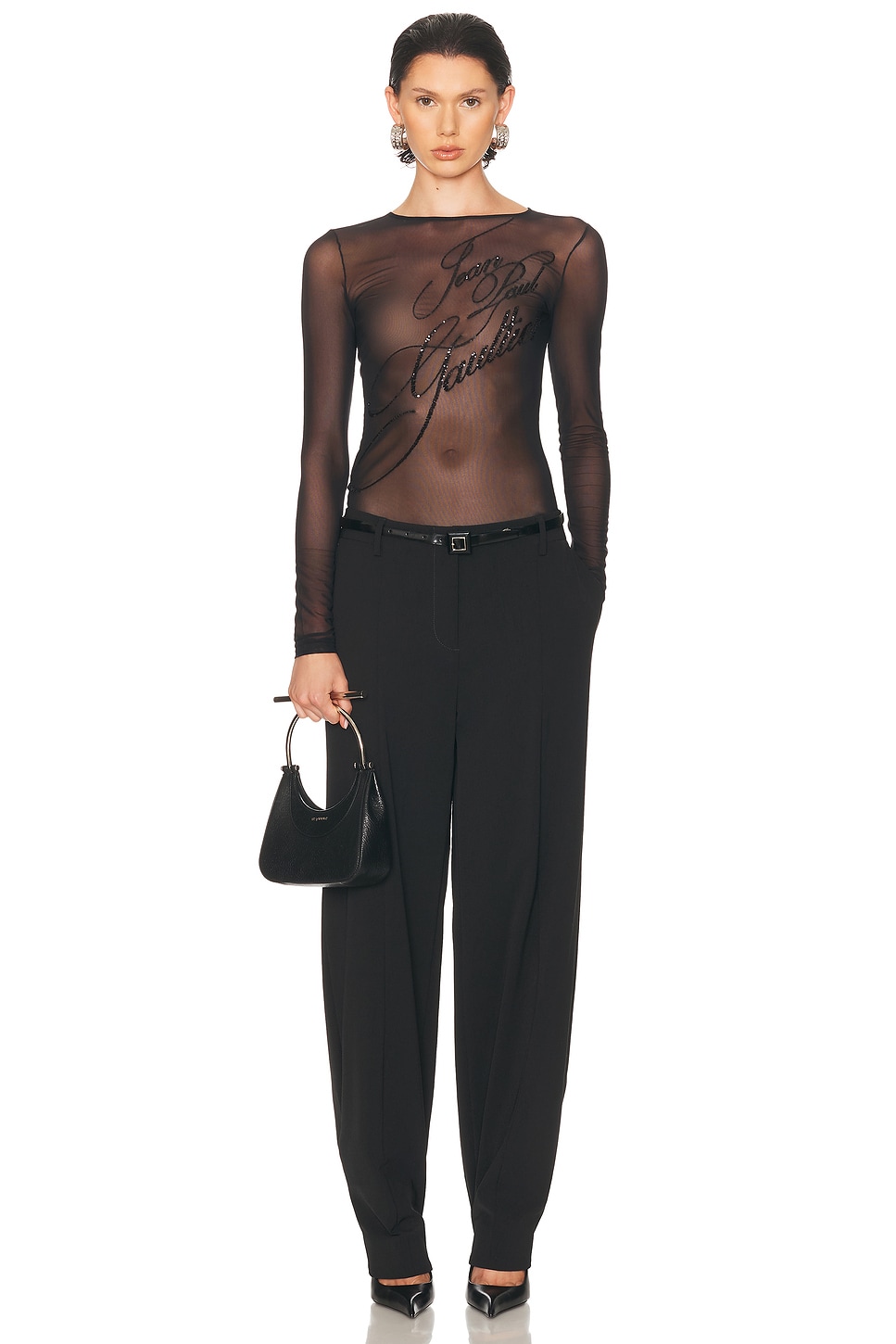 Embroidered Long Sleeve Top
