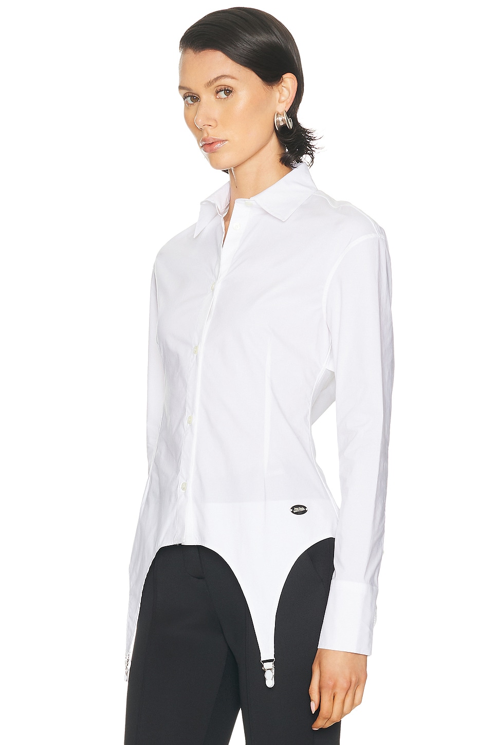 Jean Paul Gaultier Porte Jarretelles Shirt In White