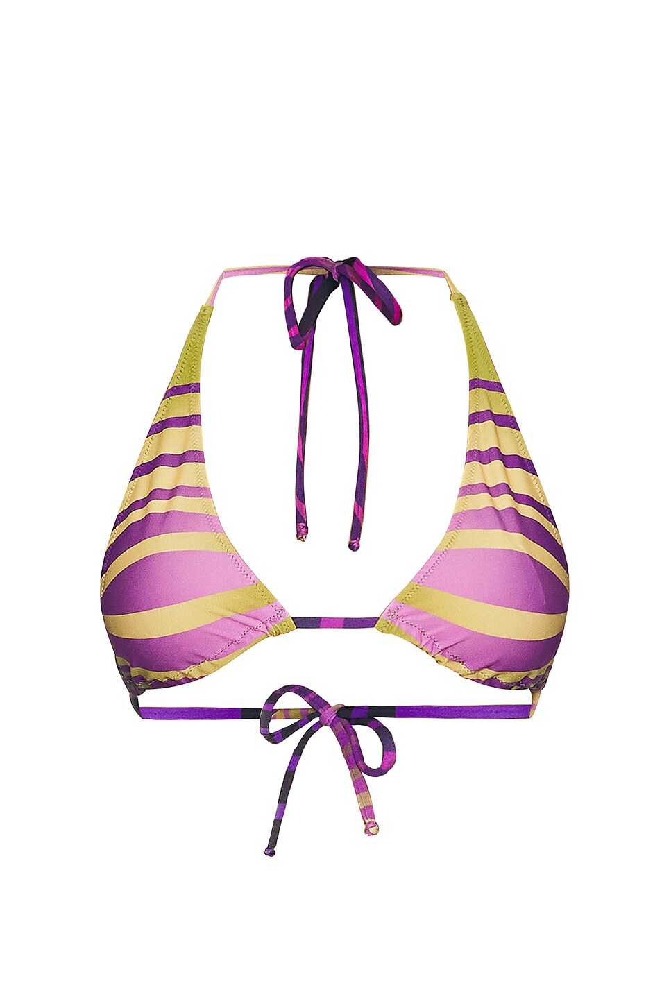 Printed Morphing Stripes Bikini Top
