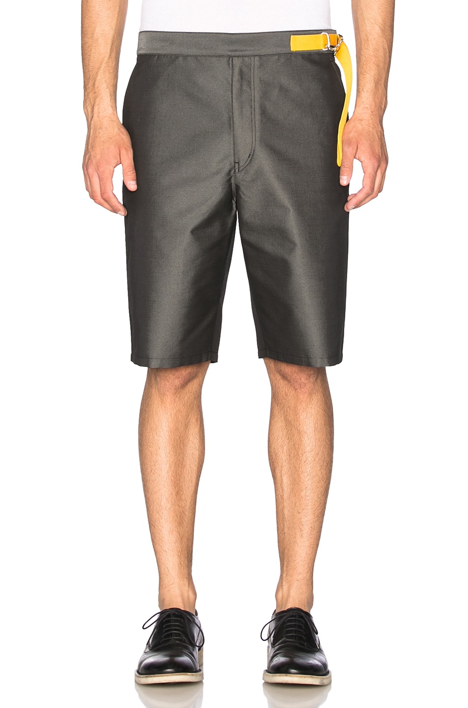 Image 1 of Jil Sander Contrast Tab Shorts in Dark Grey