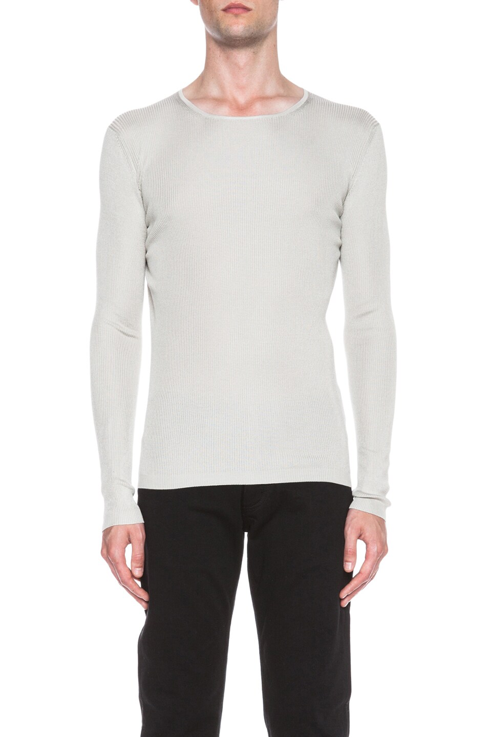 Image 1 of Jil Sander Turtleneck Silk Sweater in Grey