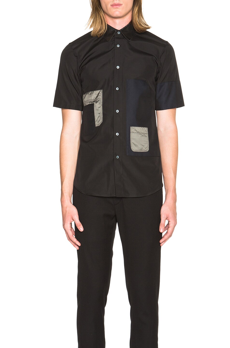 Image 1 of Jil Sander Genny Patchwork Shirt in Black