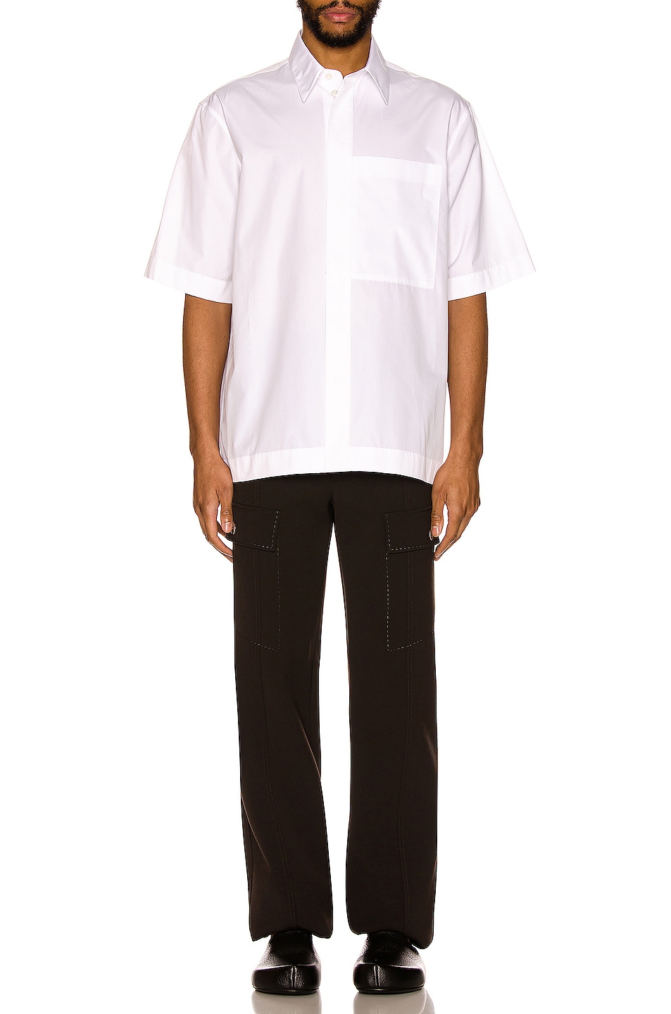 Image 1 of Jil Sander Cotton Poplin Shirt in White Paper