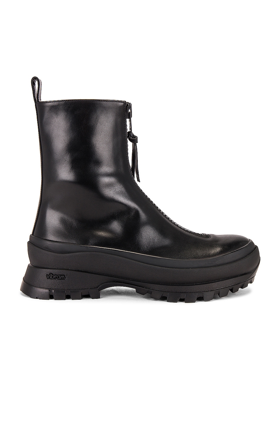 Image 1 of Jil Sander Zip Front Boot in Black