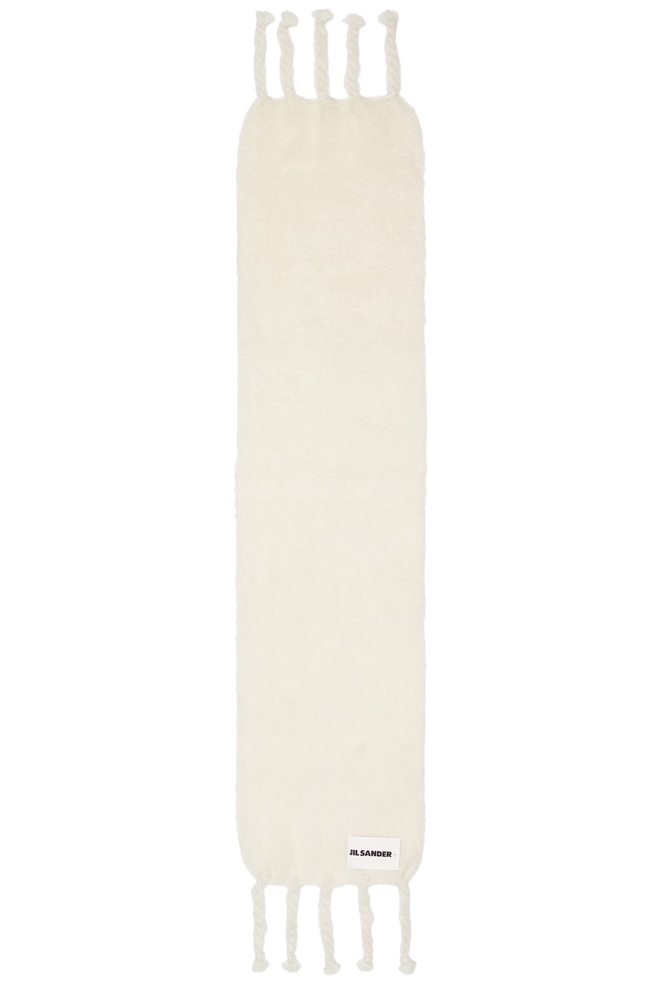 Jil Sander Logo Plain Scarf In Neutral