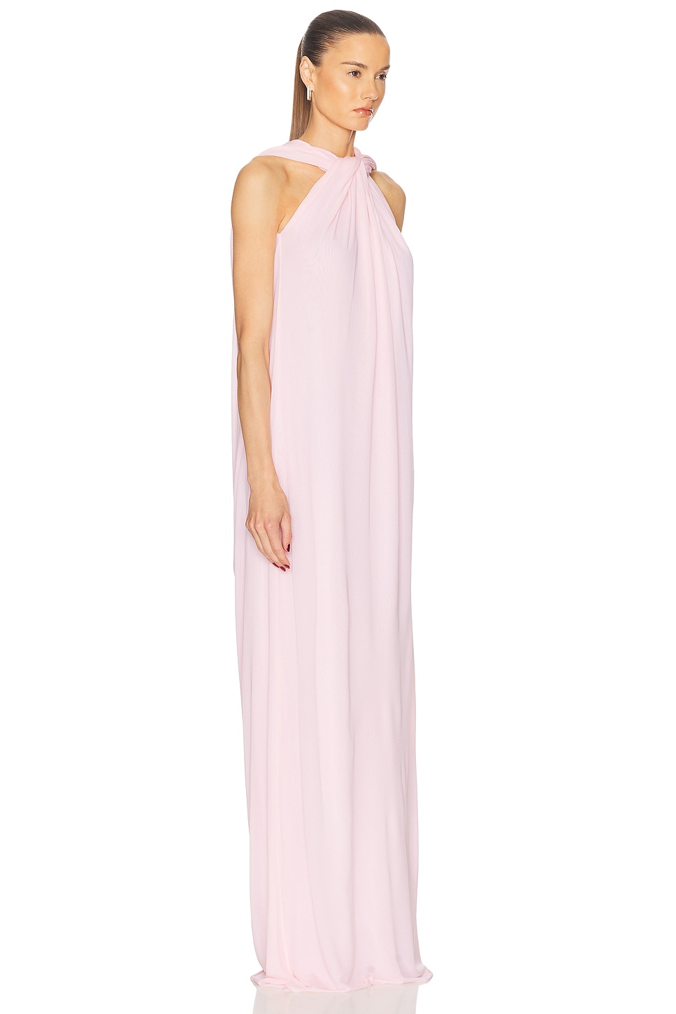 Jil Sander Twisted Georgette Gown In Confetti