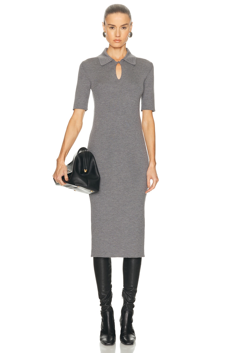 Image 1 of Jil Sander Polo Dress in London Fog