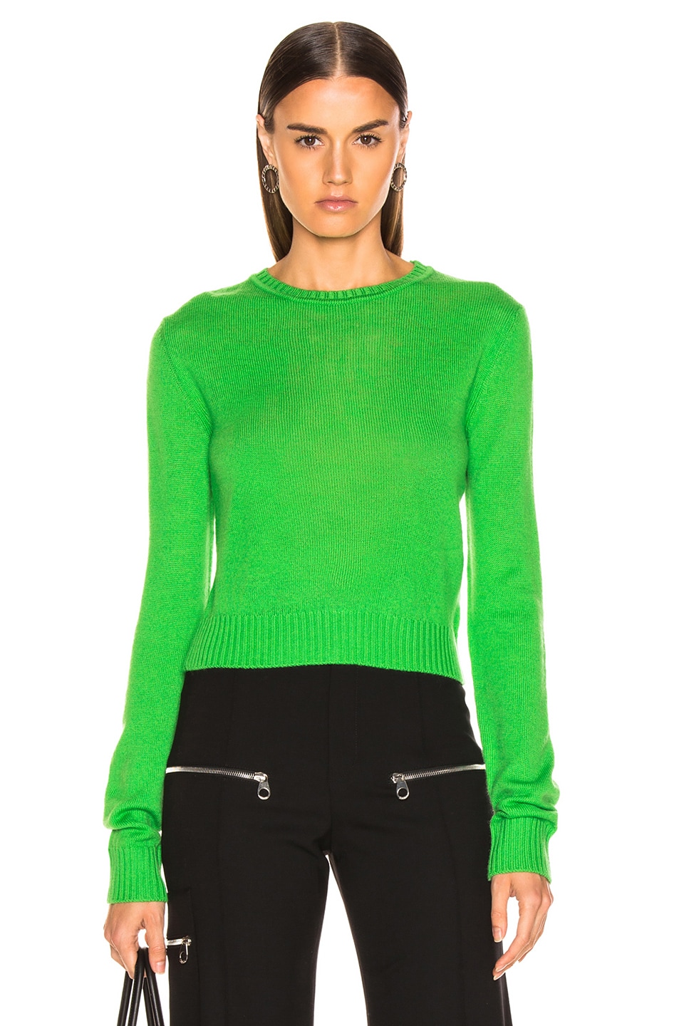 Image 1 of Jil Sander Simple Sweater in Bright Green
