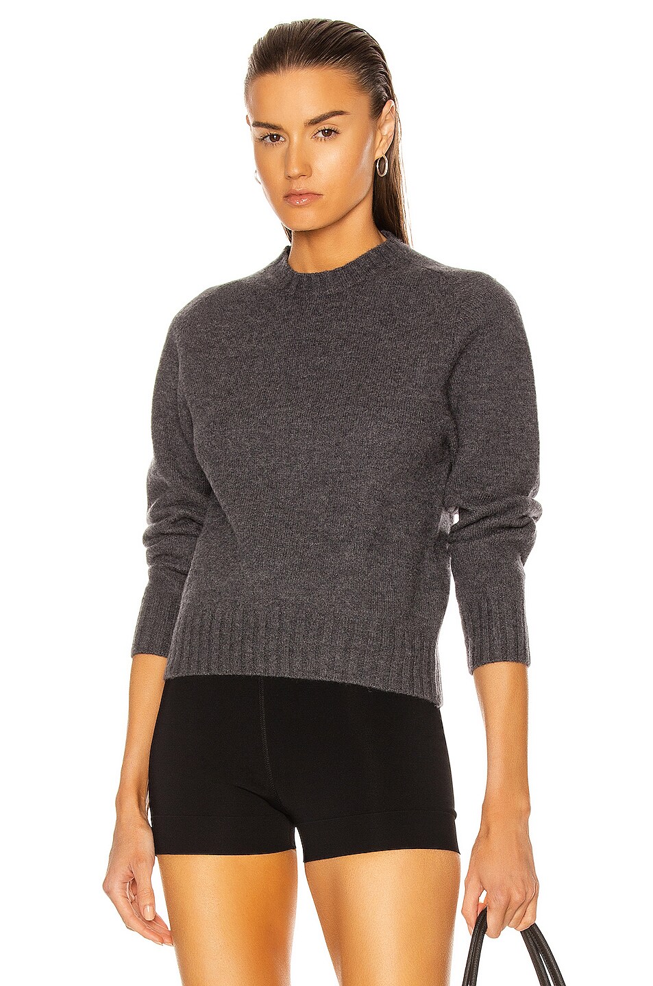 Image 1 of Jil Sander Crewneck Wool Sweater in Dark Grey Melange