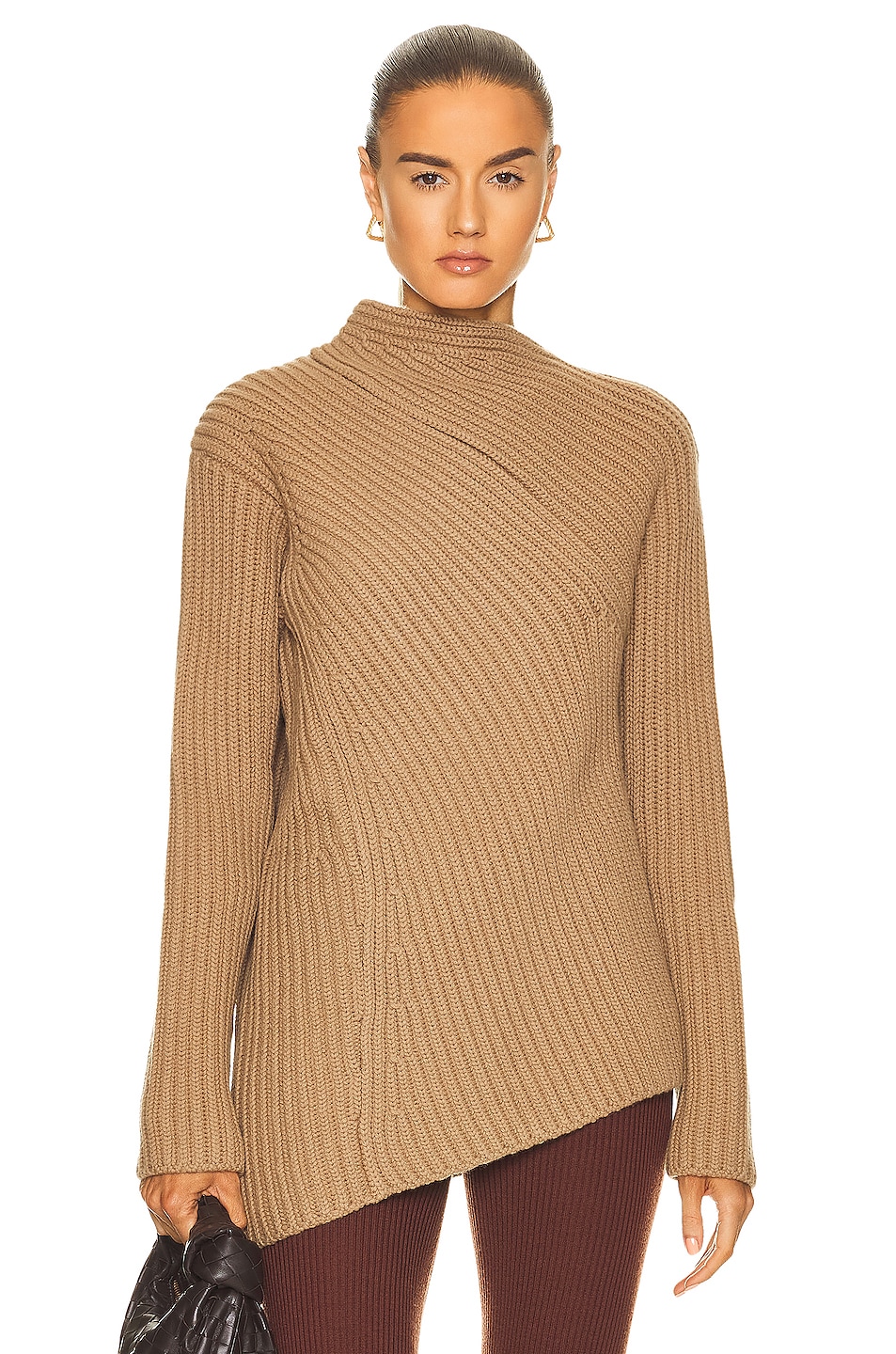 Image 1 of Jil Sander Long Sleeve Sweater in Almond