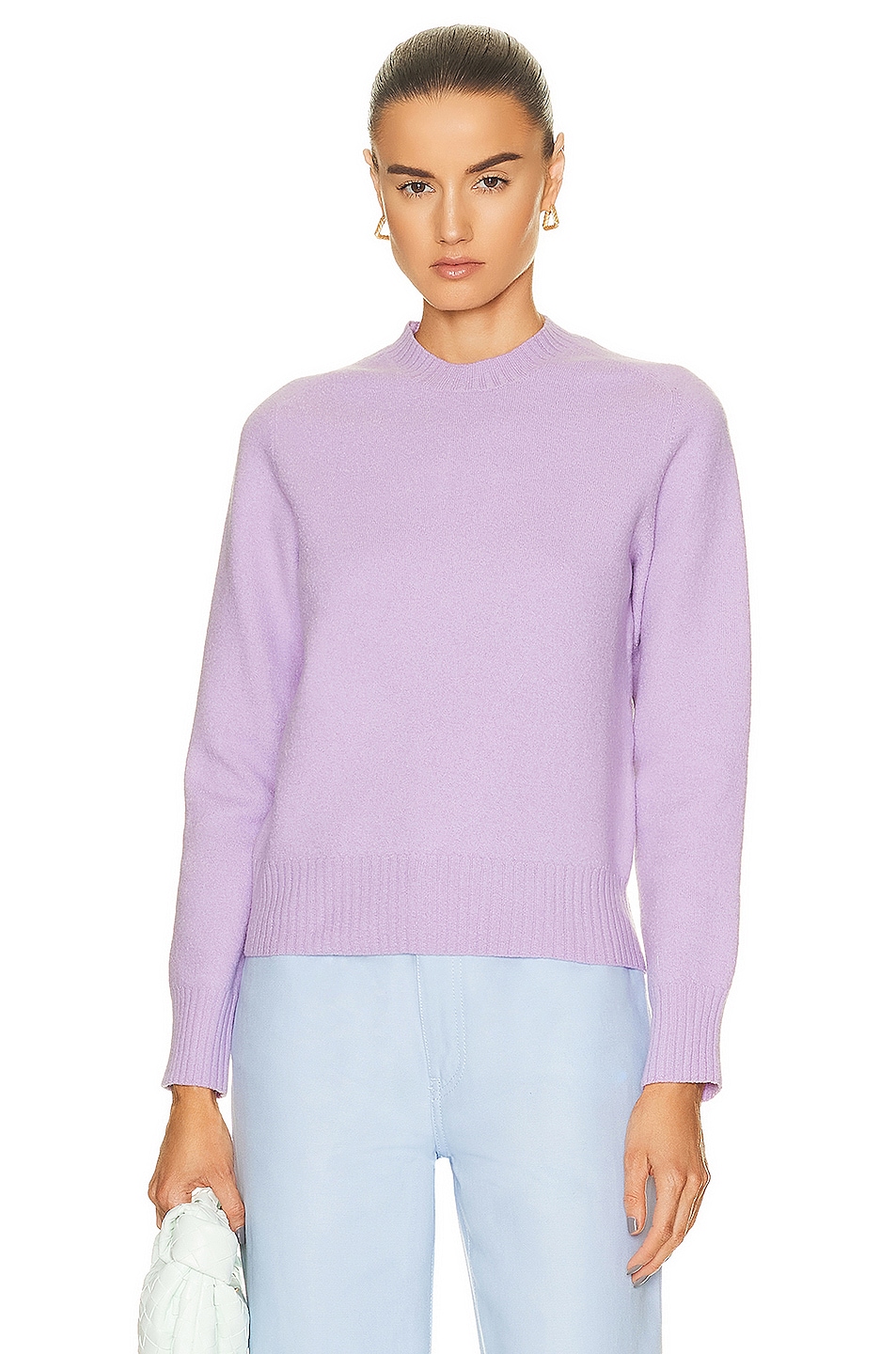 Image 1 of Jil Sander Long Sleeve Sweater in Bright Purple