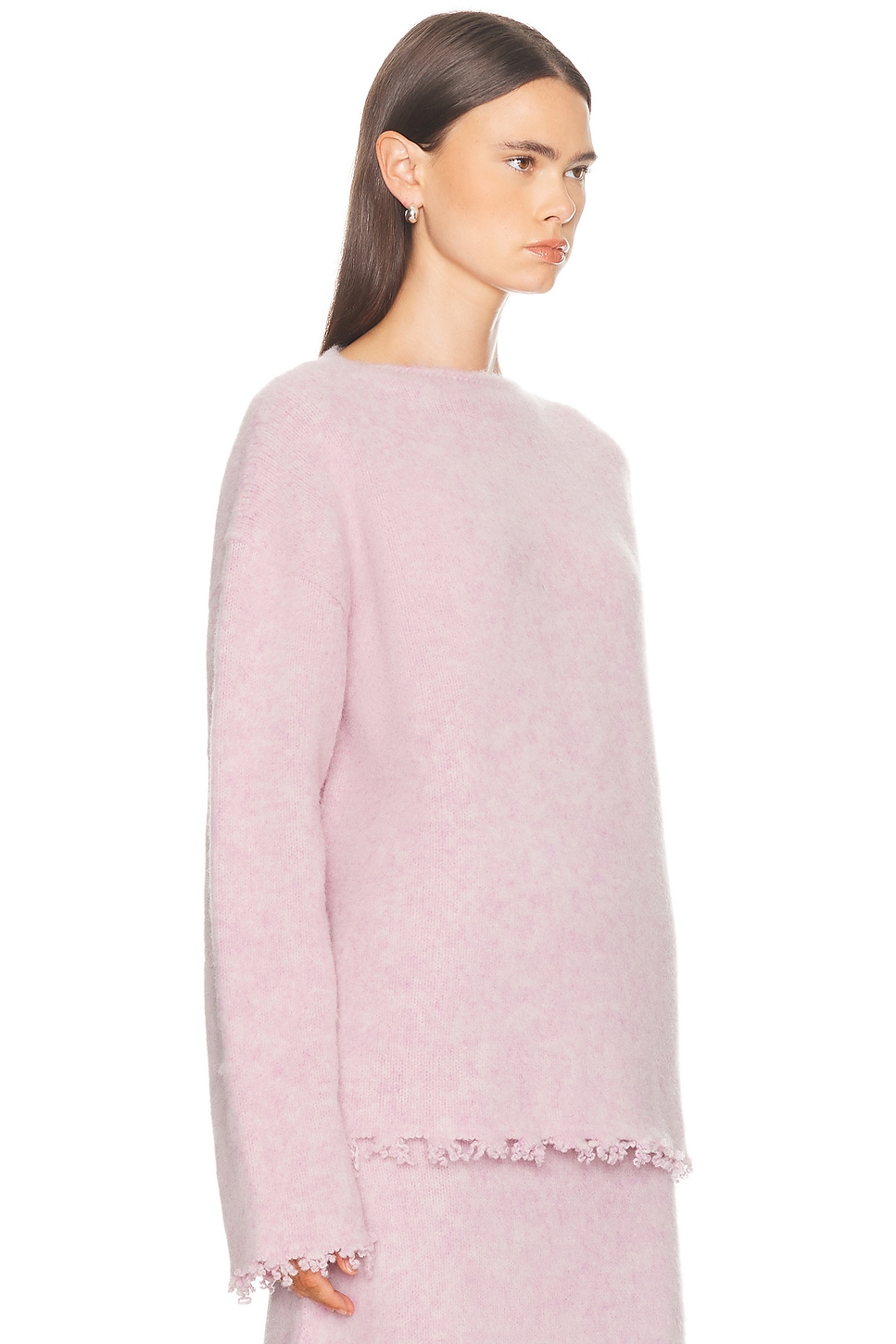 Jil Sander Boat Neck Frayed Edge Sweater thumbnail