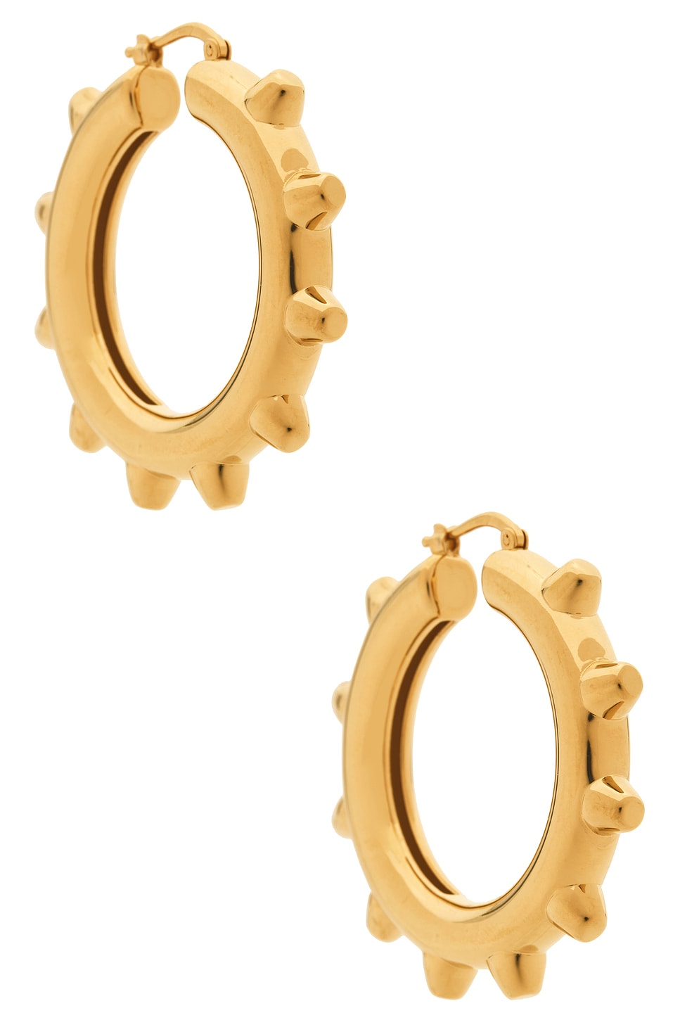 Image 1 of Jil Sander Hoop Earrings in Gold