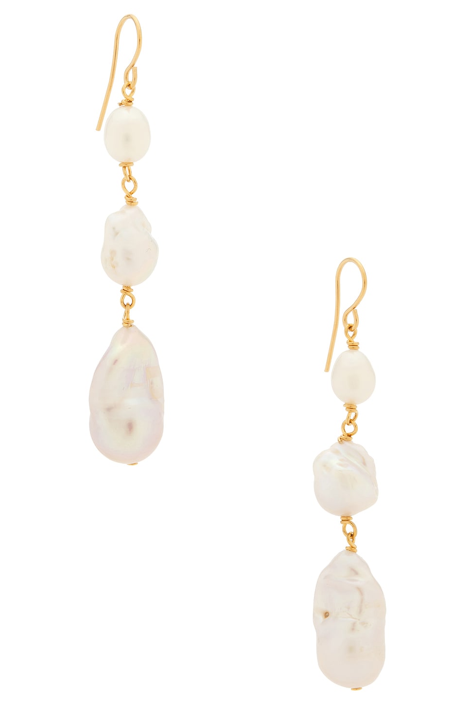 Jil Sander Pearl Earrings In Multi