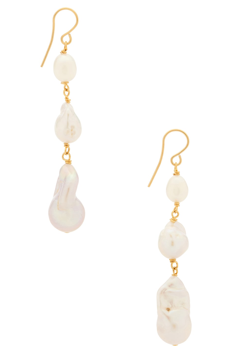 Jil Sander Pearl Earrings In Multi