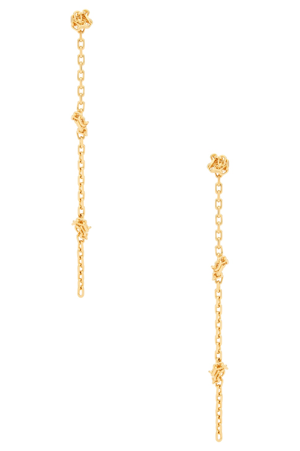 Jil Sander Knot Earrings In Burgundy