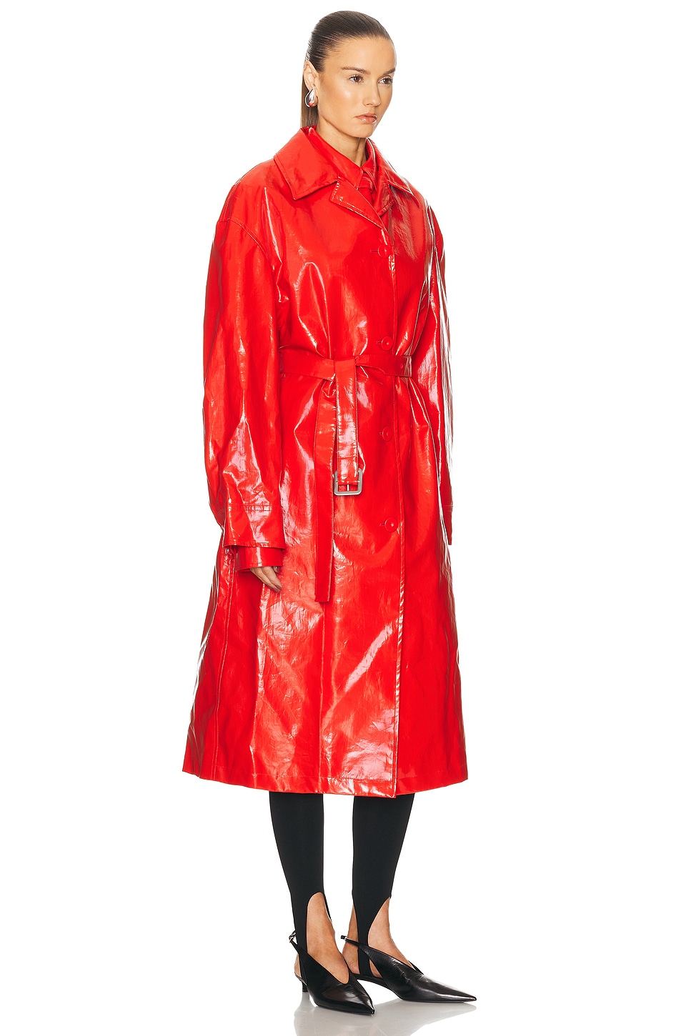 Jil Sander Belted Coated-linen Trench Coat