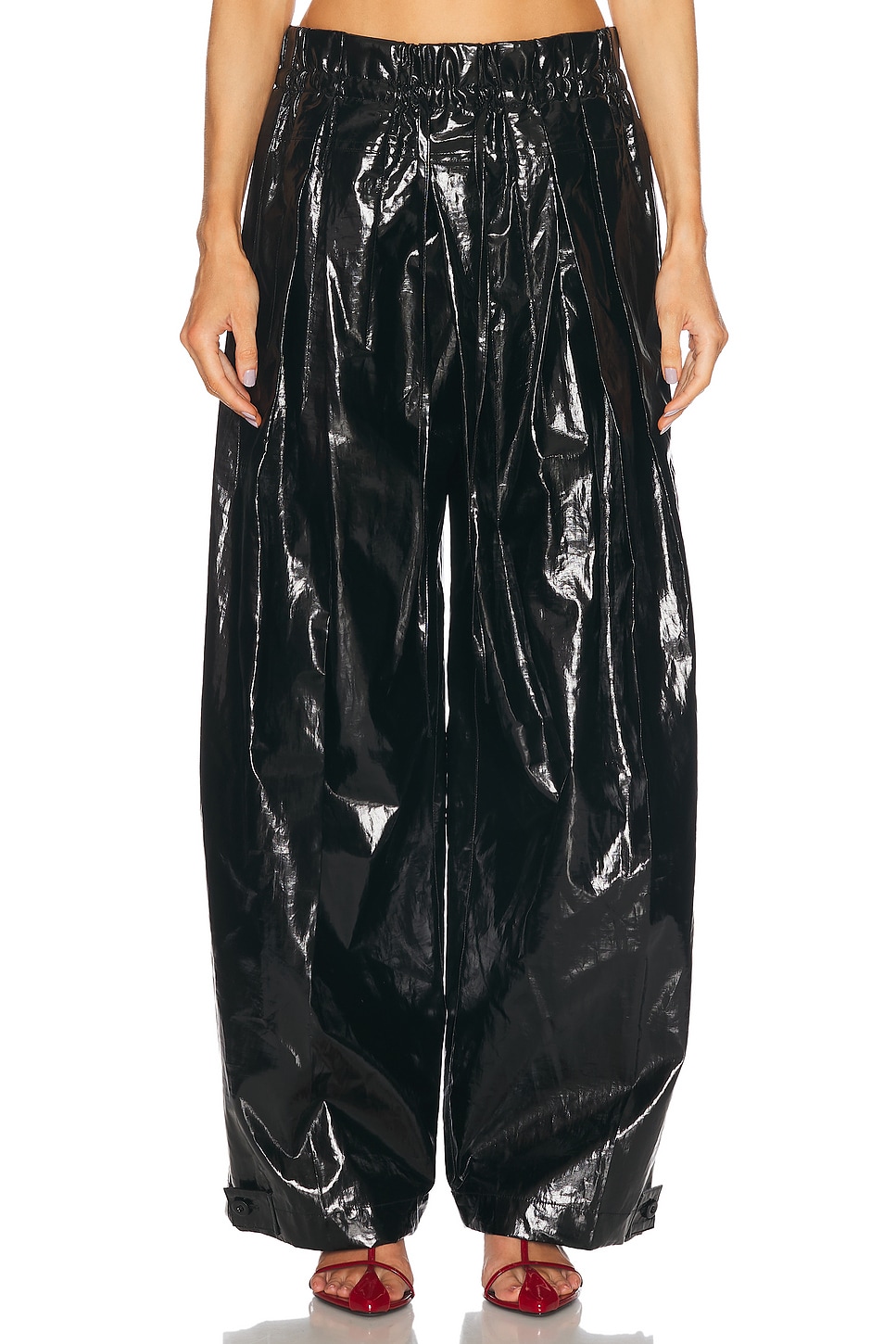 Jil Sander Hose Aus Leinen In Black