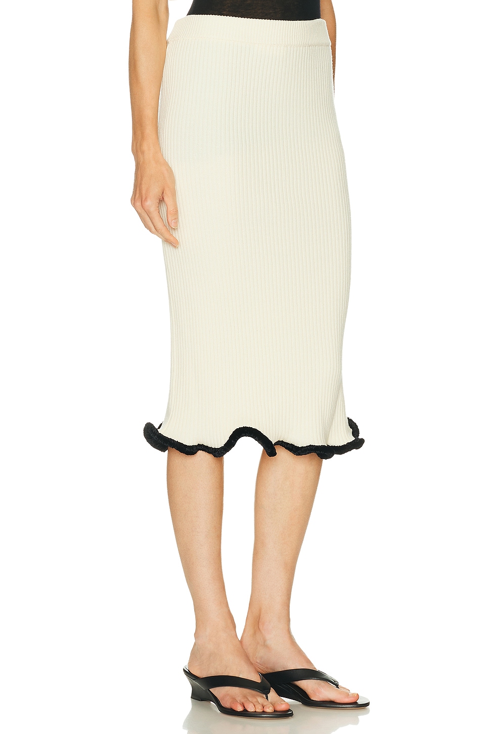 Jil Sander Asymmetric Midi Skirt In Neutral