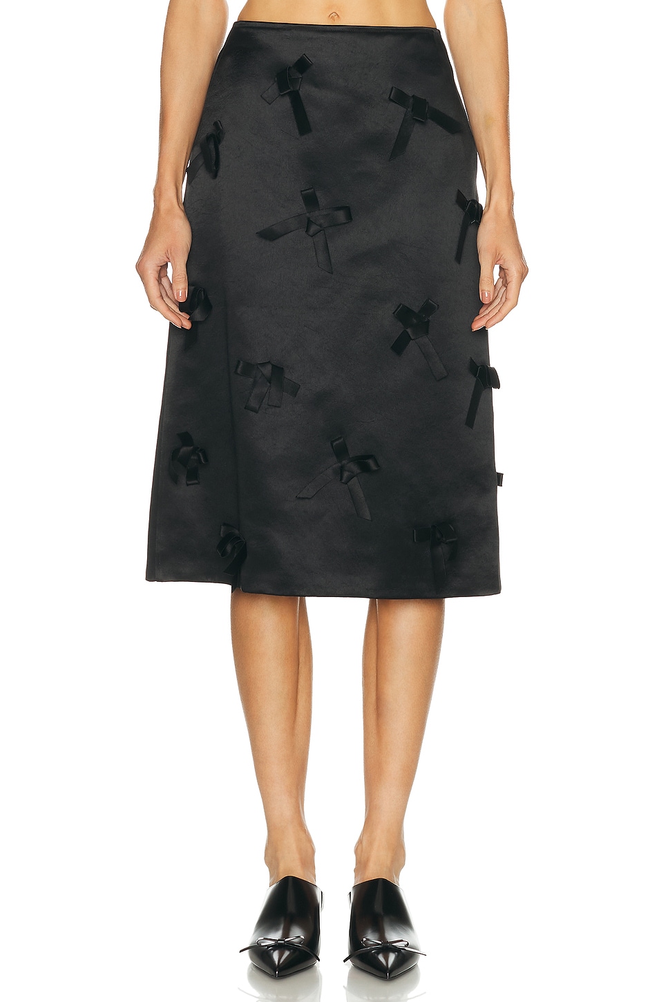 Image 1 of Jil Sander Origami Bow Skirt in Black
