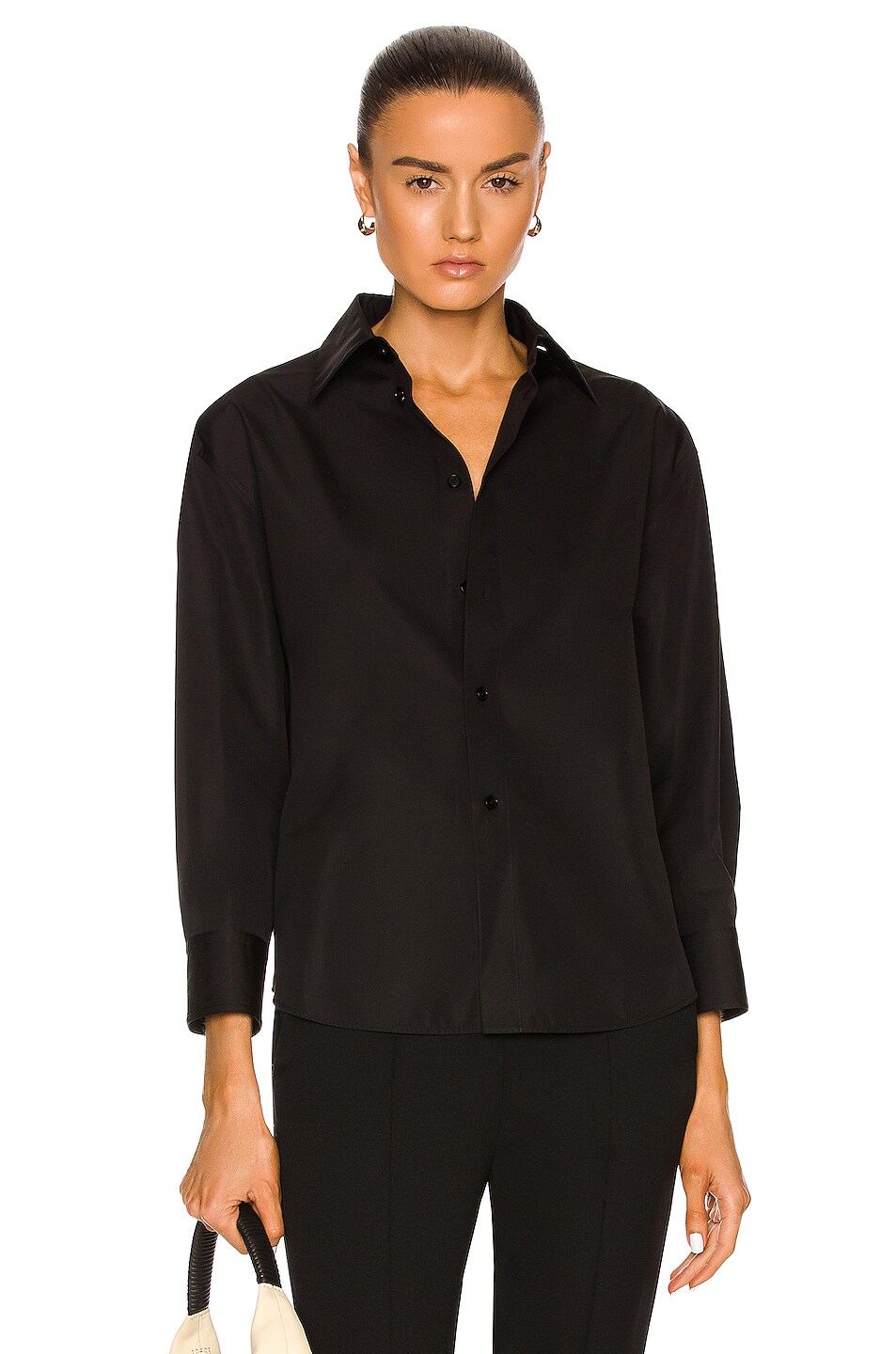 Image 1 of Jil Sander Cropped Classic Shirt in Black