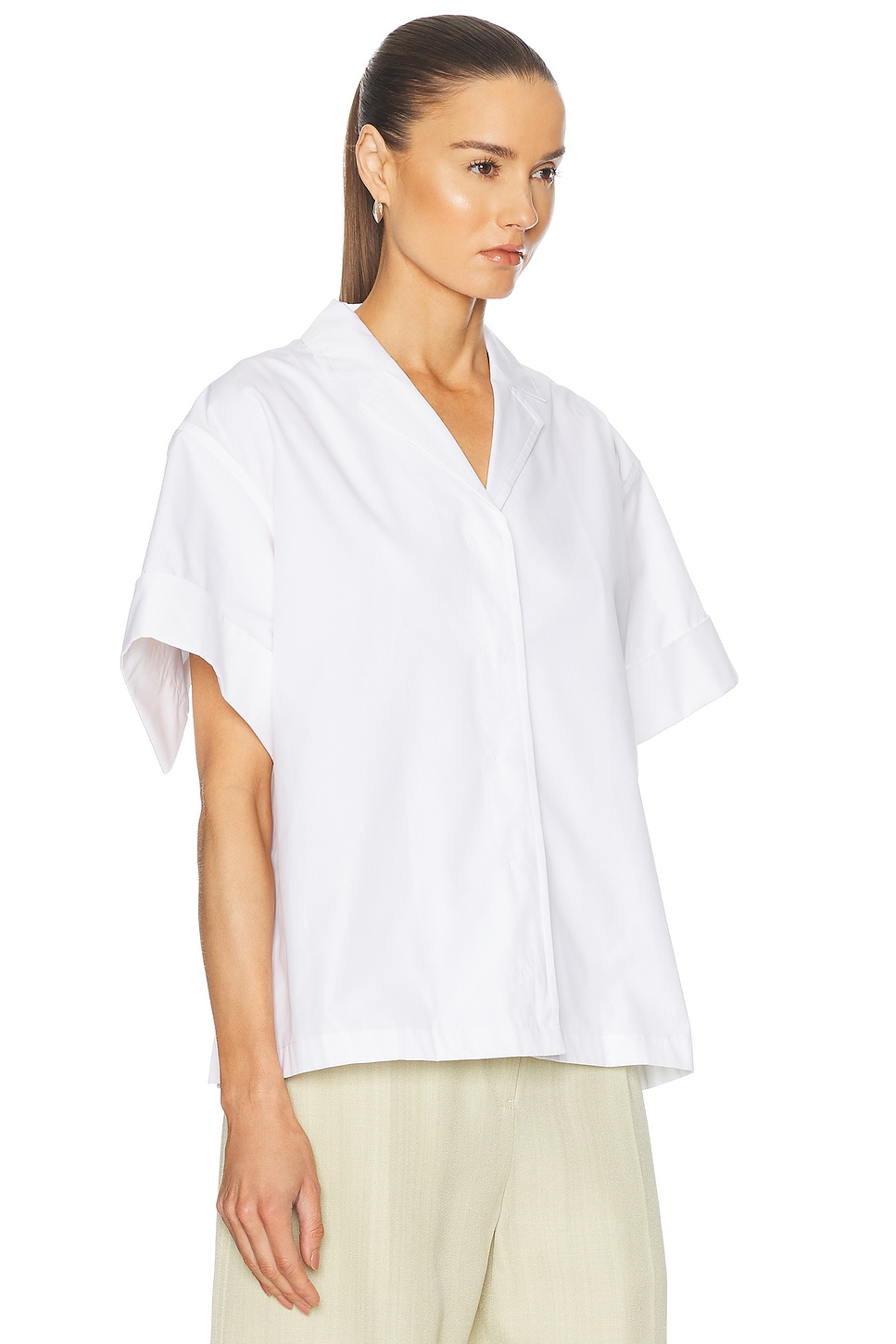 Jil Sander Cotton-poplin Shirt In Optic White