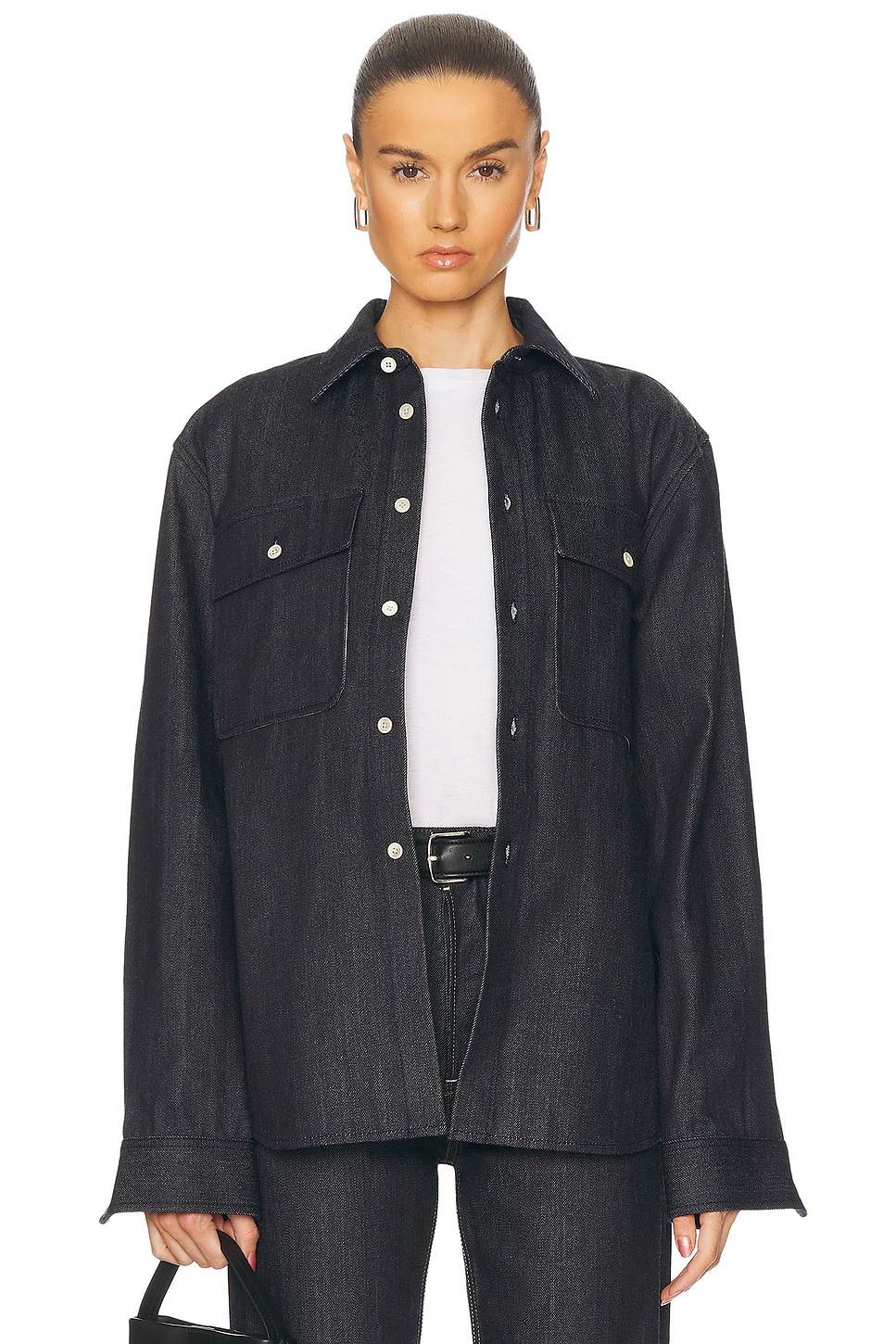 Image 1 of Jil Sander Denim Shirt in Dark Blue