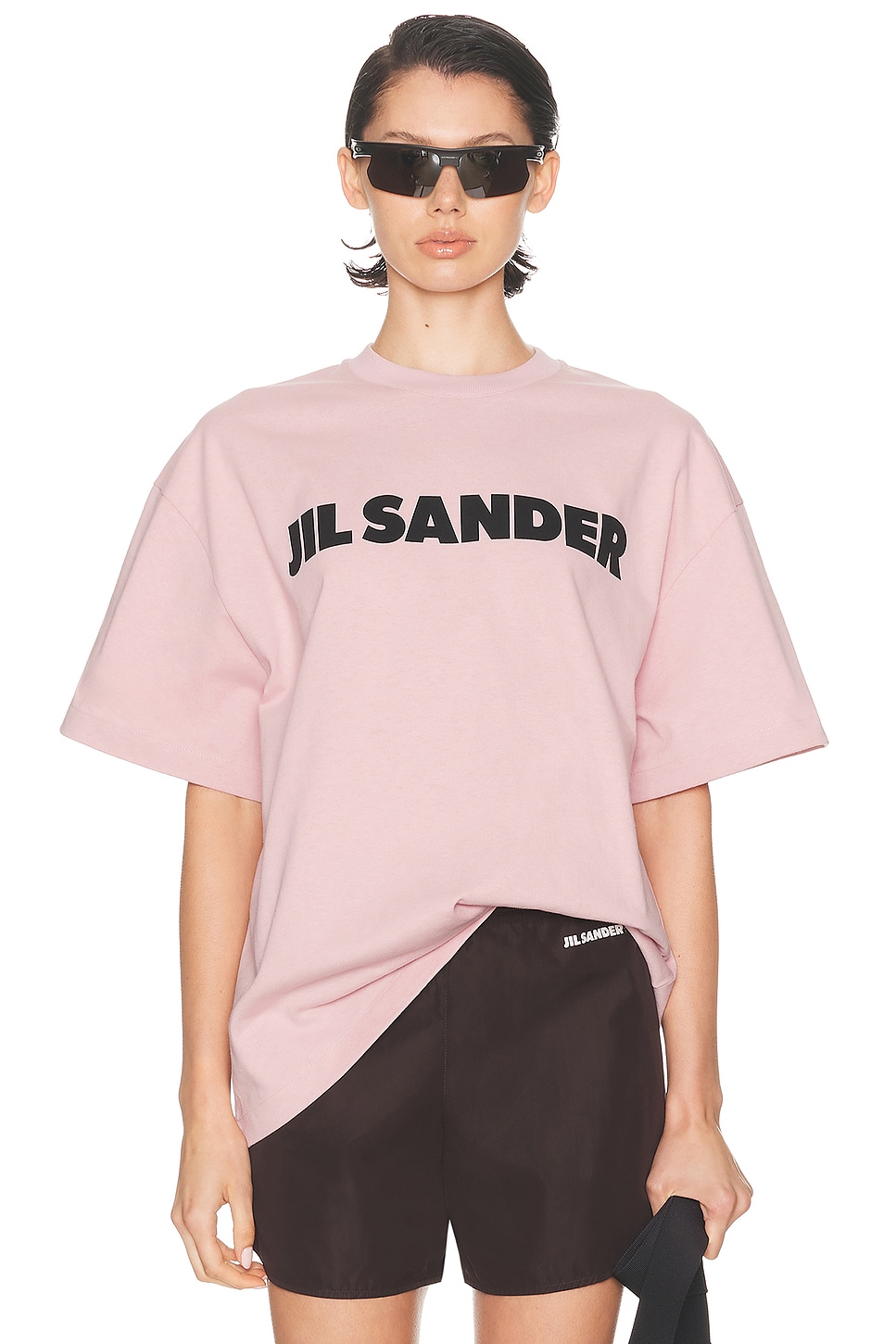 Image 1 of Jil Sander Crew Neck Short Sleeve T-Shirt in Neon Rose