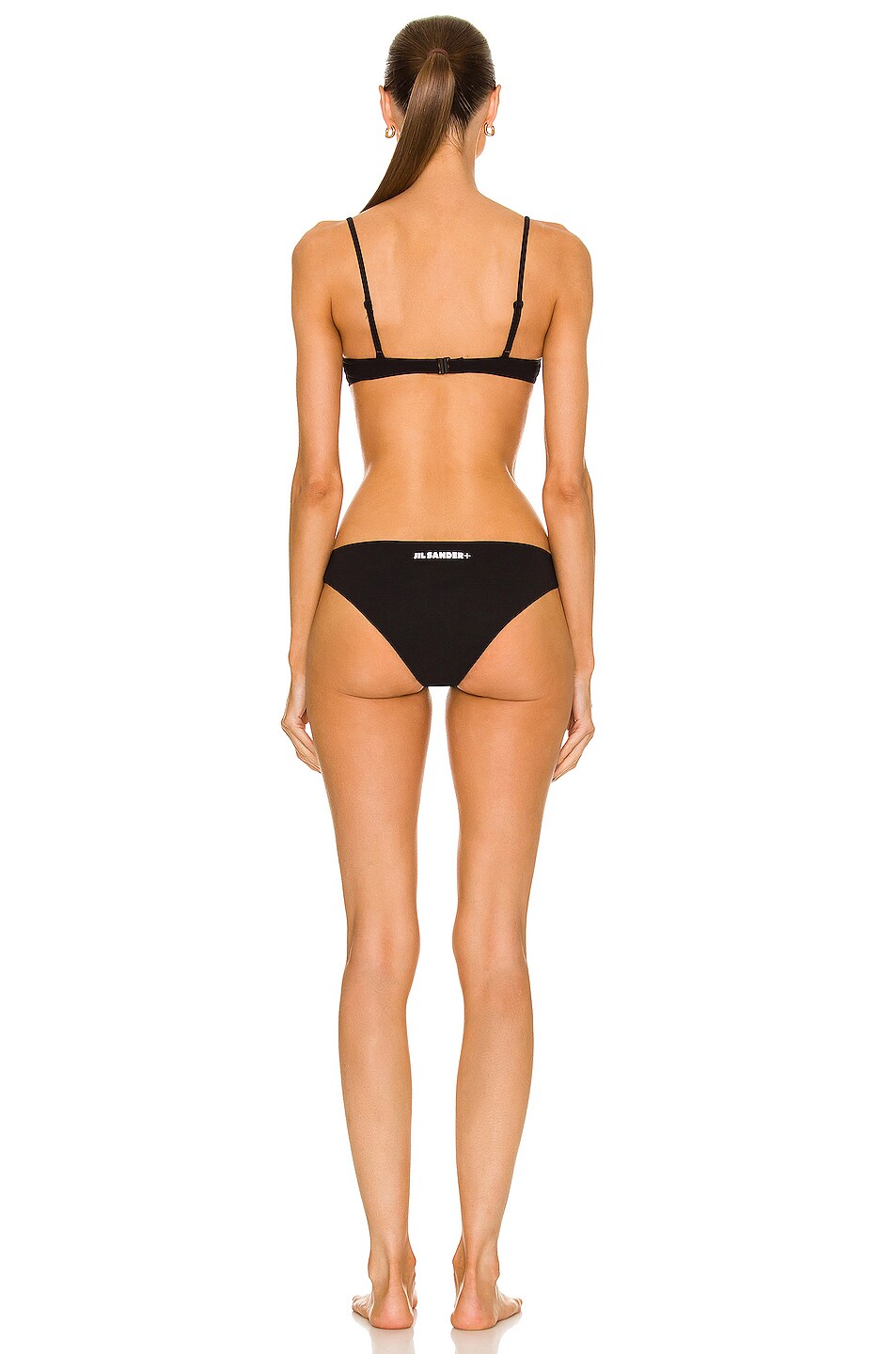 Jil Sander Bandeau Bikini Set in Black | FWRD