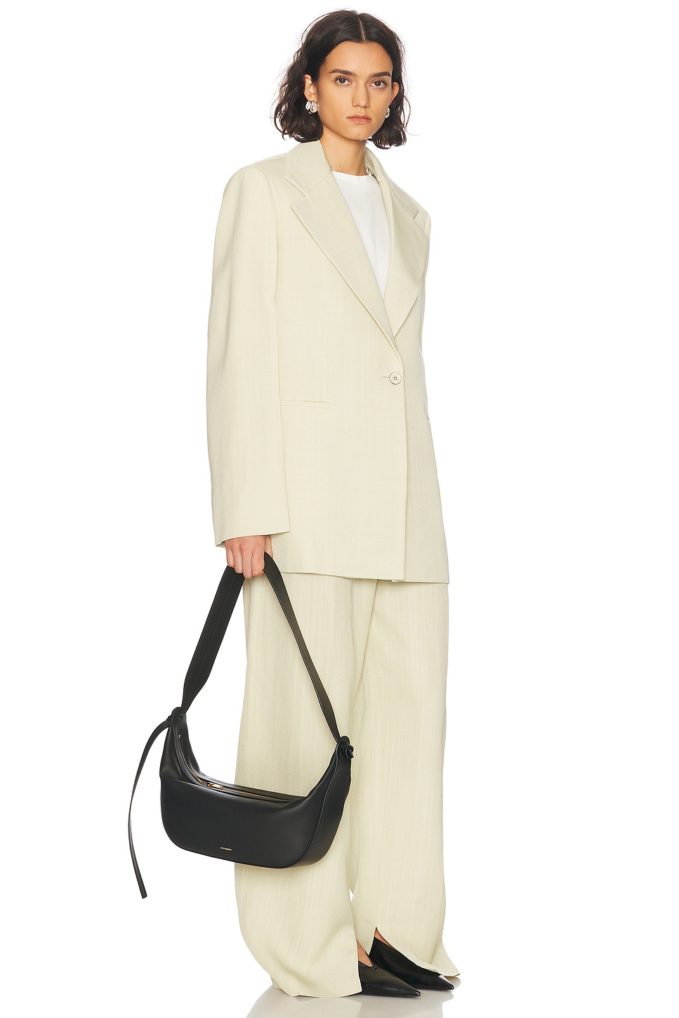 Jil Sander Knot Crossbody Bag In Black