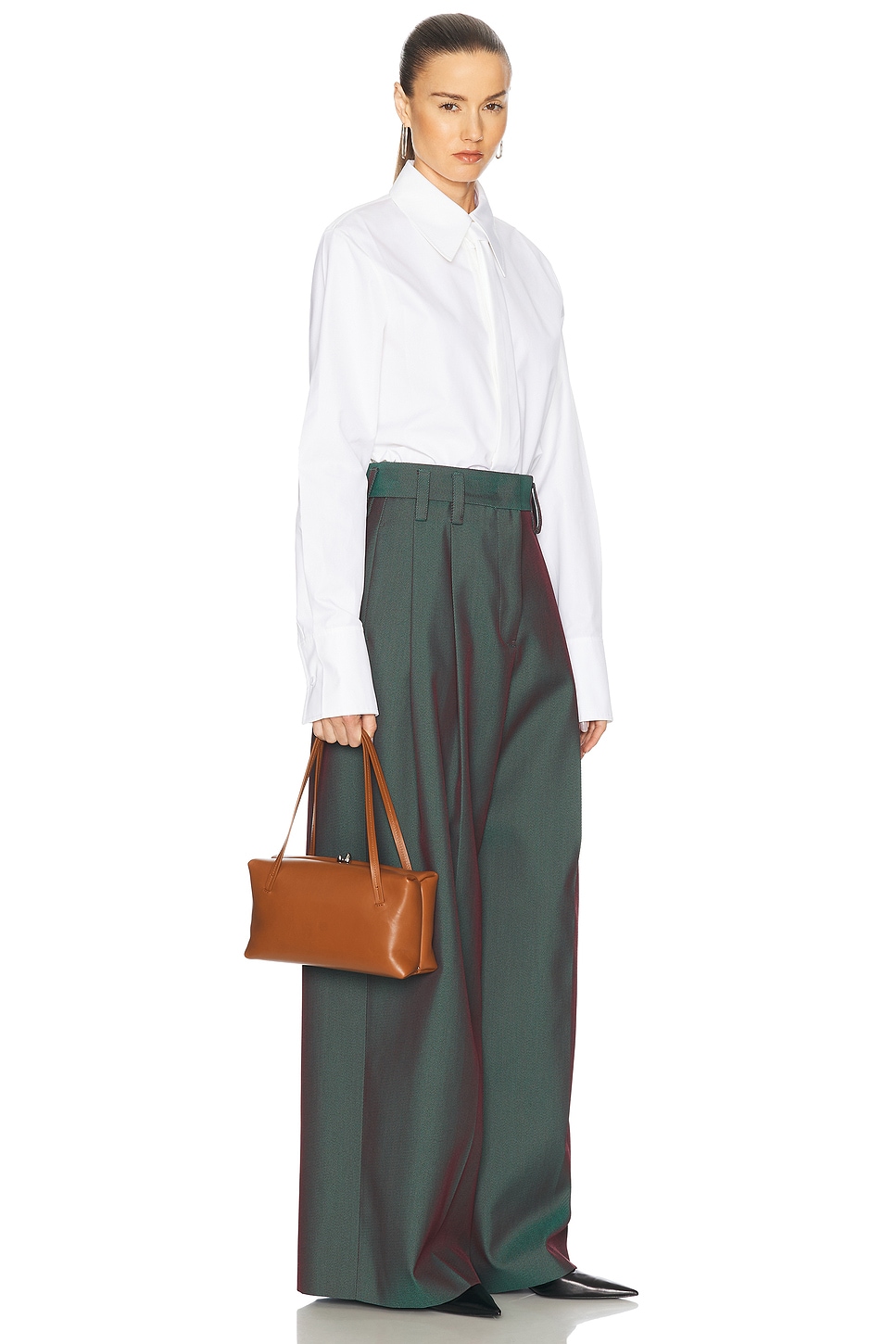 Jil Sander Small-sized Leather Shoulder Bag In Grape